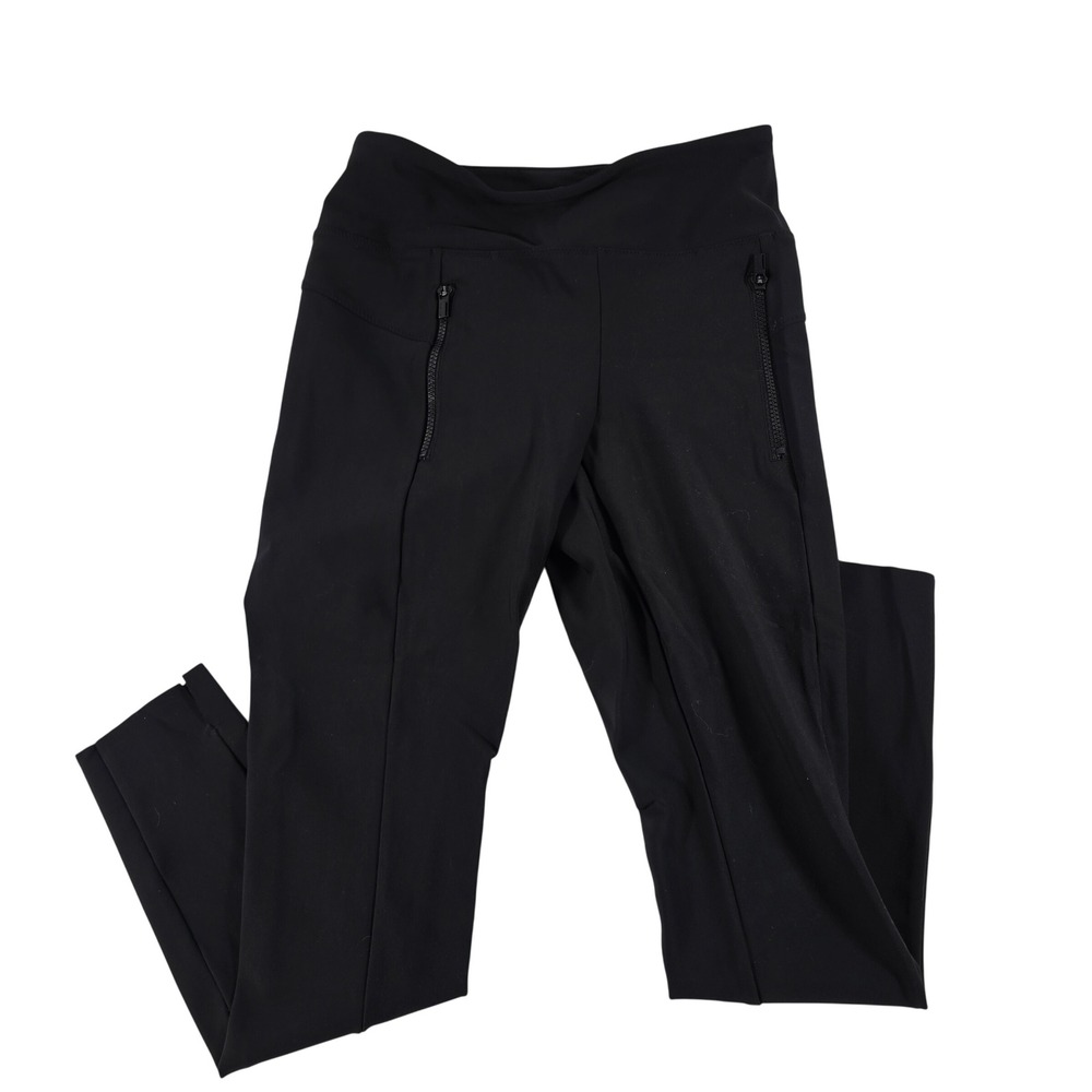Athleta stellar tight Women Black High Rise Zip Pocket Leggings S 870815-00 FA18